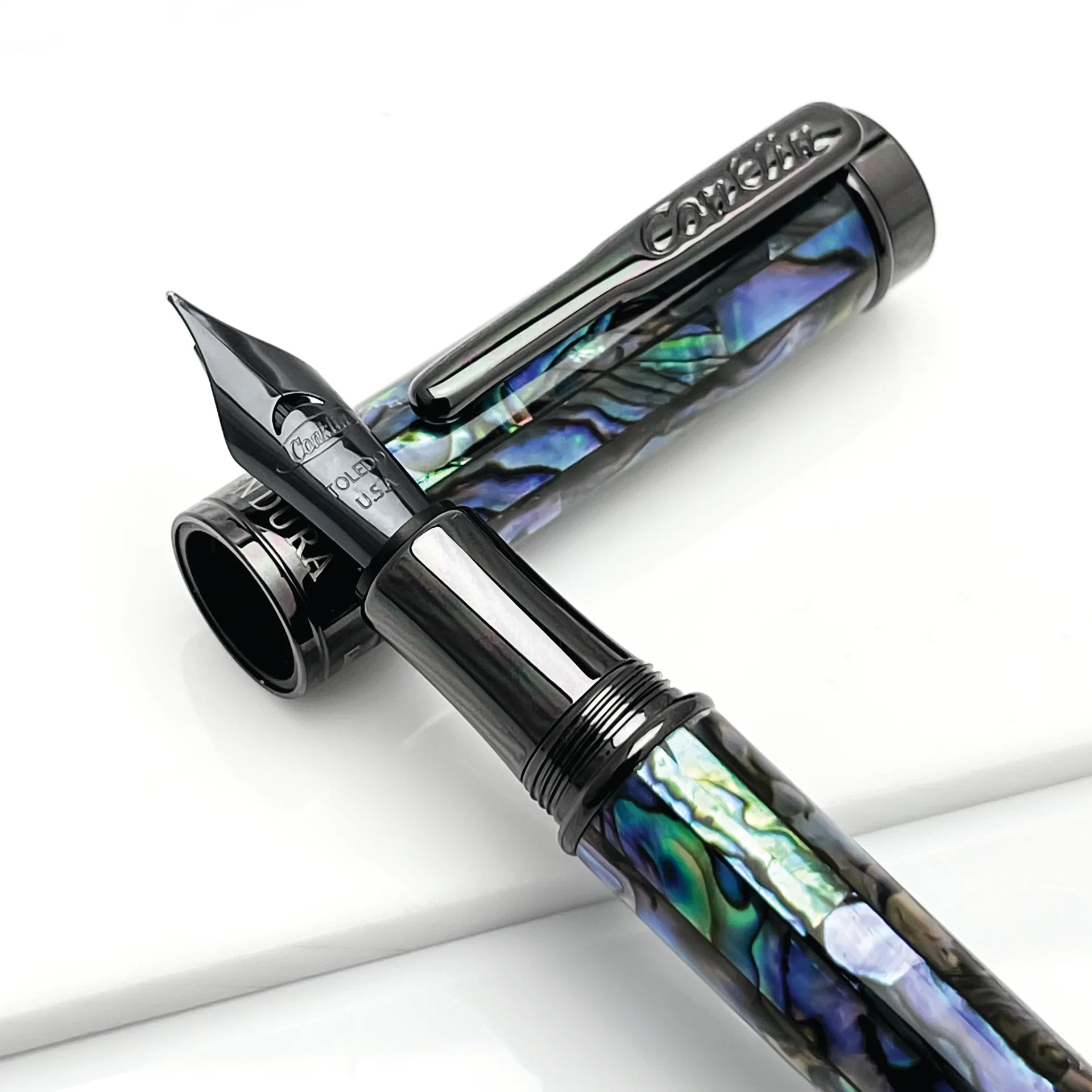 Pluma Fuente Conklin Endura Abalone Shell® Gunmetal Limited edition 1898