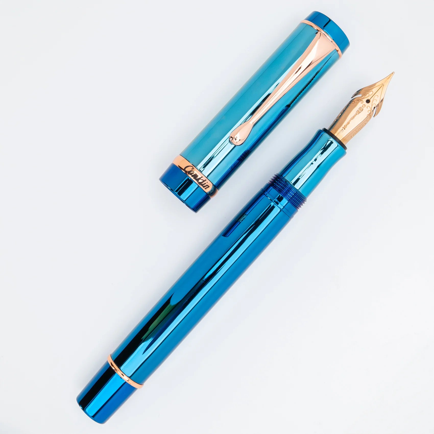 Pluma Fuente Conklin® Duragraph™ PVD Blue