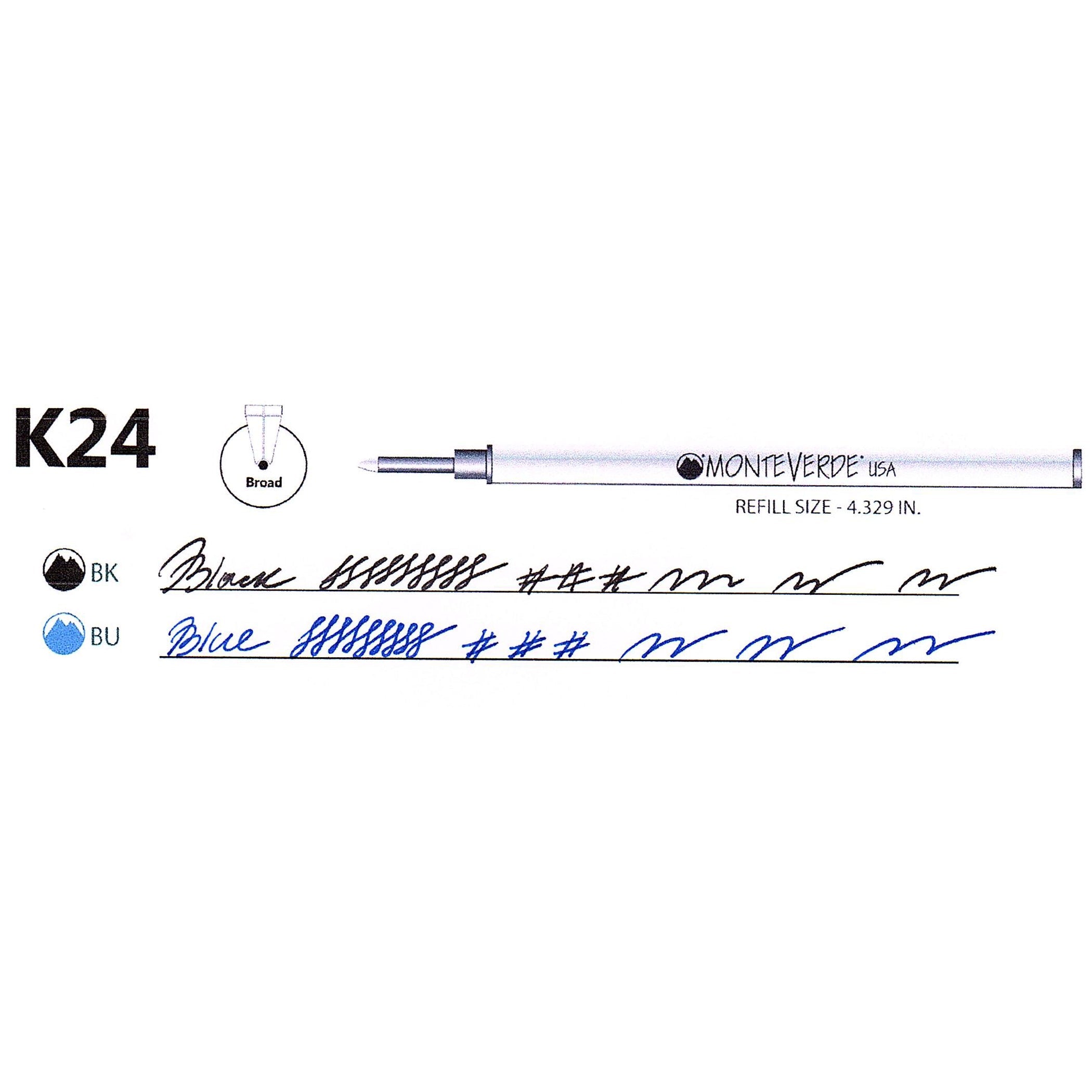 Recambio Rollerball Cerámico Capless Monteverde® compatible con Pelikan® — Punta Ancha, Pack 6 (K24)
