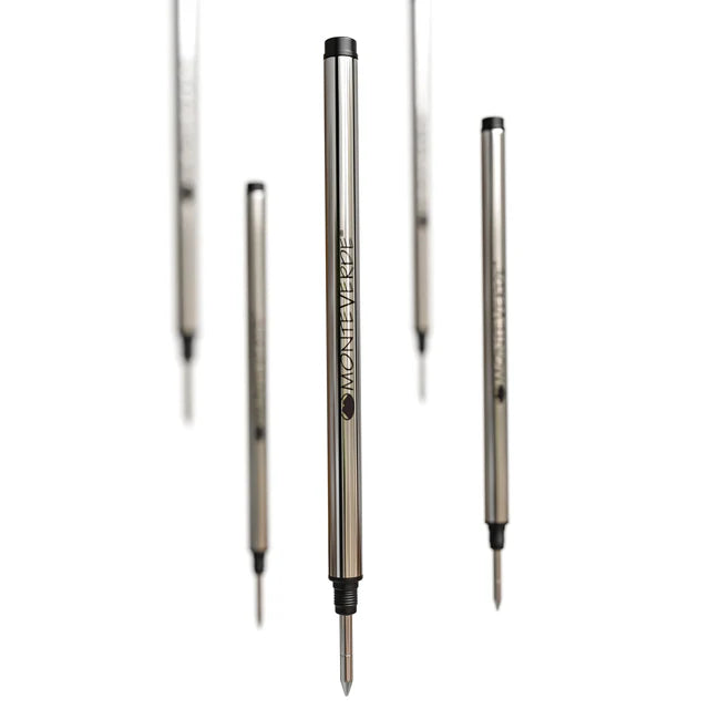 Monteverde® Recambio de Rollerball Compatible con Plumas Rollerball Montblanc®, Punta Fina, Paquete de 6, M22