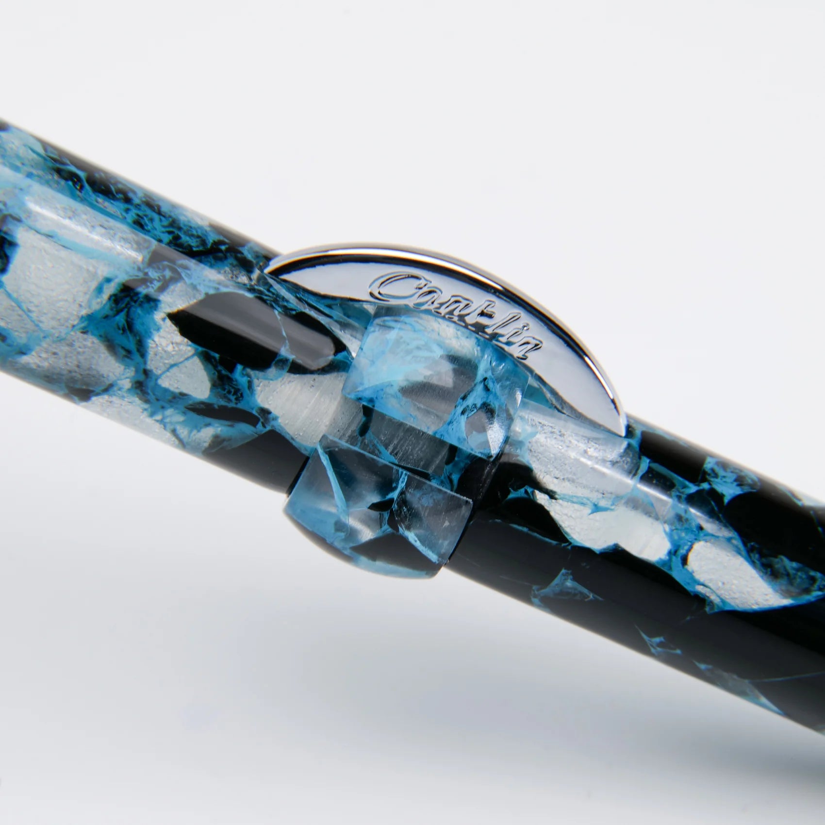 Pluma Fuente Conklin Endura Mark Twain® Vintage Blue/Chrome