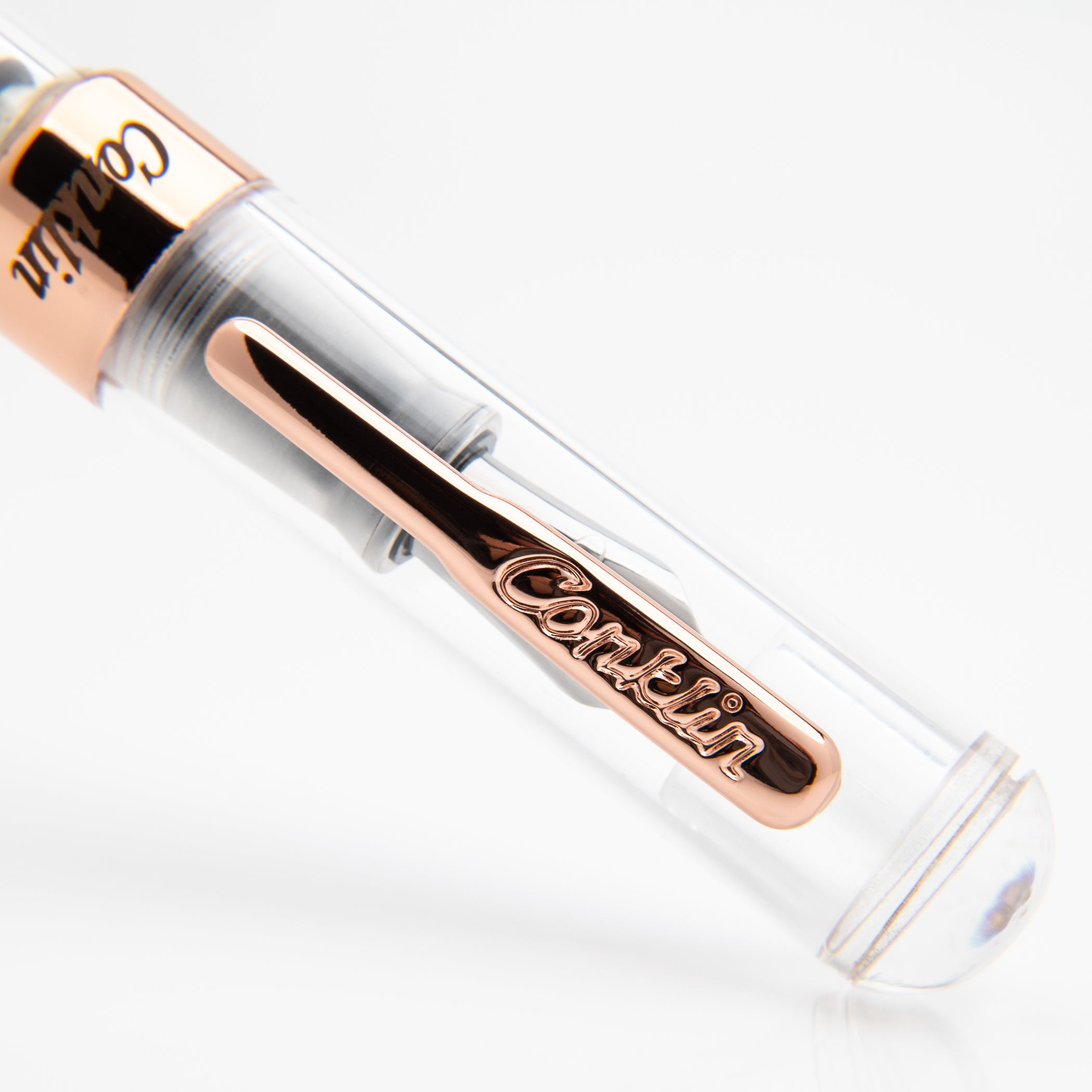 Pluma Fuente Conklin Endura Mark Twain® Clear Rose/Gold
