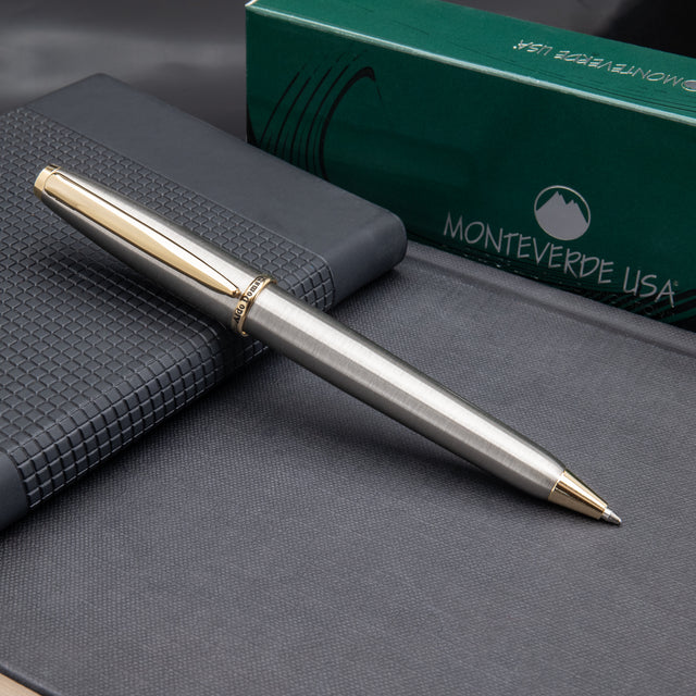 Boligrafo Monteverde USA® Aldo Domani Plata Cepillada