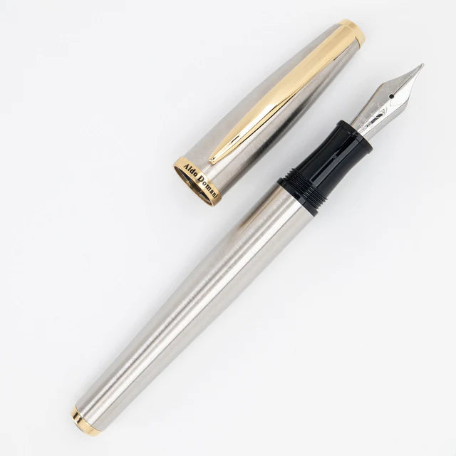 Pluma fuente Monteverde USA® Aldo Domani Plata Cepillada