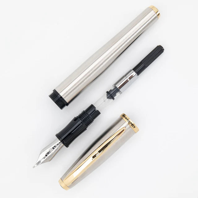 Pluma fuente Monteverde USA® Aldo Domani Plata Cepillada