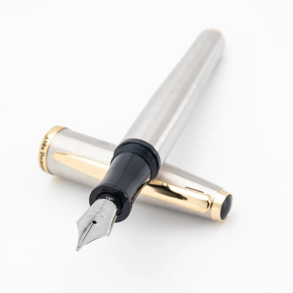 Pluma fuente Monteverde USA® Aldo Domani Plata Cepillada