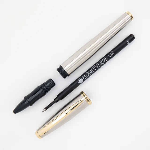 Rollerball Monteverde USA® Aldo Domani Plata Cepillada