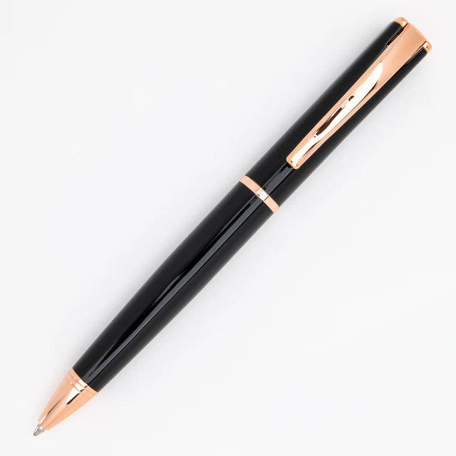 Boligrafo Monteverde USA® Impressa Negra con Oro Rosa