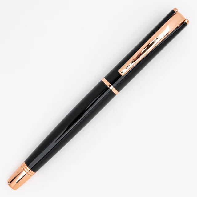 Rollerball Monteverde USA® Impressa Negra con Oro Rosa
