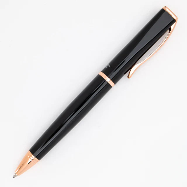 Boligrafo Monteverde USA® Impressa Negra con Oro Rosa