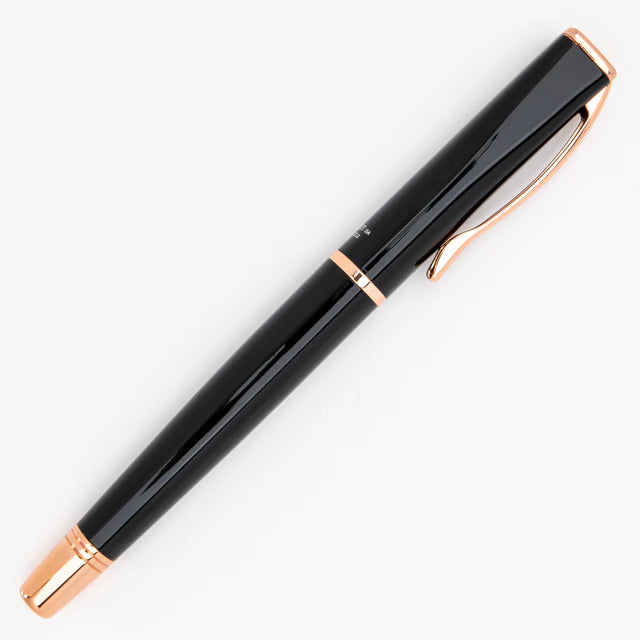 Rollerball Monteverde USA® Impressa Negra con Oro Rosa