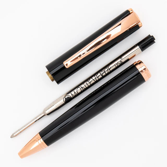 Boligrafo Monteverde USA® Impressa Negra con Oro Rosa