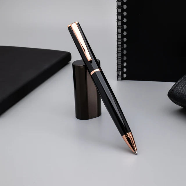 Boligrafo Monteverde USA® Impressa Negra con Oro Rosa