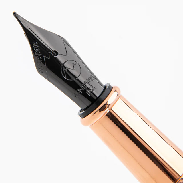 Pluma fuente Monteverde USA® Impressa Negra con Oro Rosa