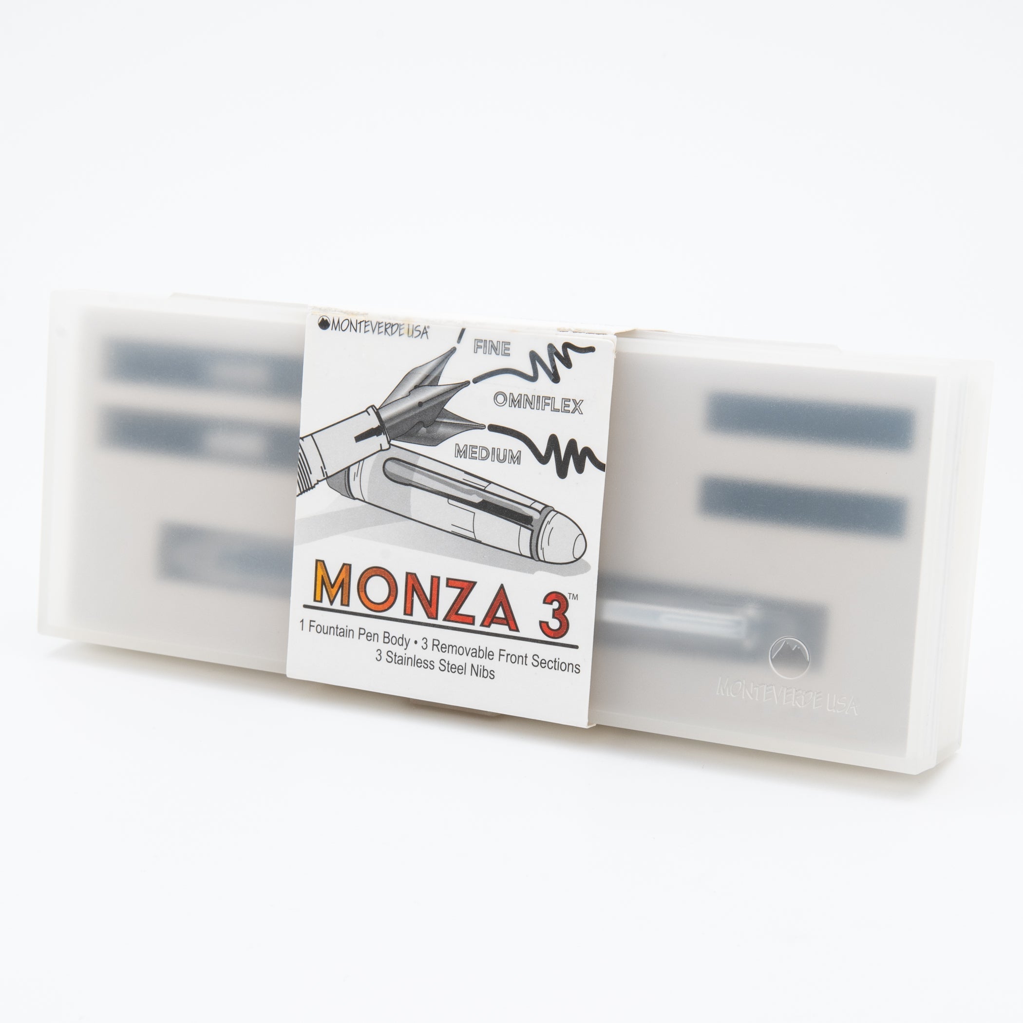 Set Pluma Fuente Monteverde USA® Monza 3 | Cristal (M, F, Flex)