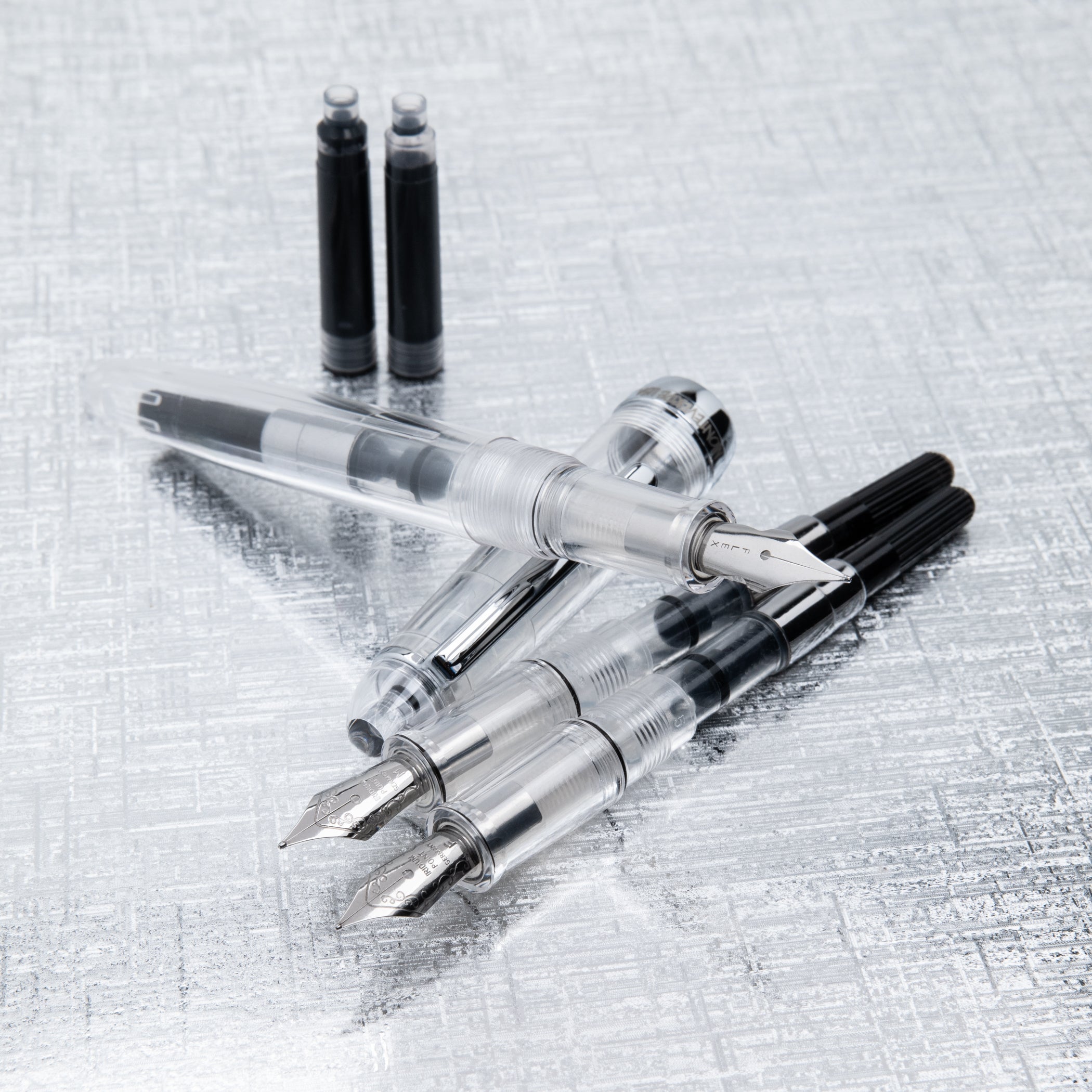 Set Pluma Fuente Monteverde USA® Monza 3 | Cristal (M, F, Flex)