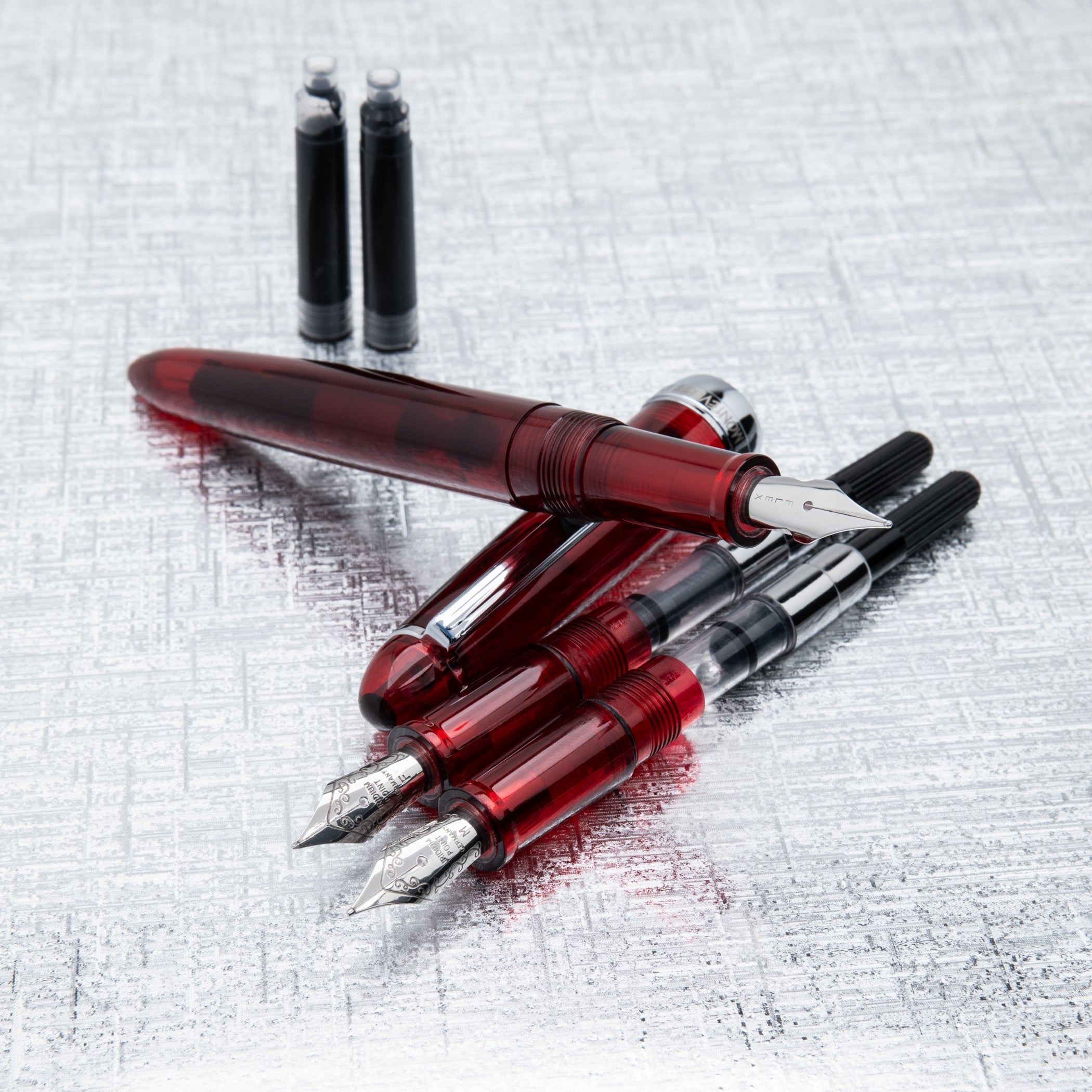 Set Pluma Fuente Monteverde USA® Monza 3 | Rojo (M, F, Flex)