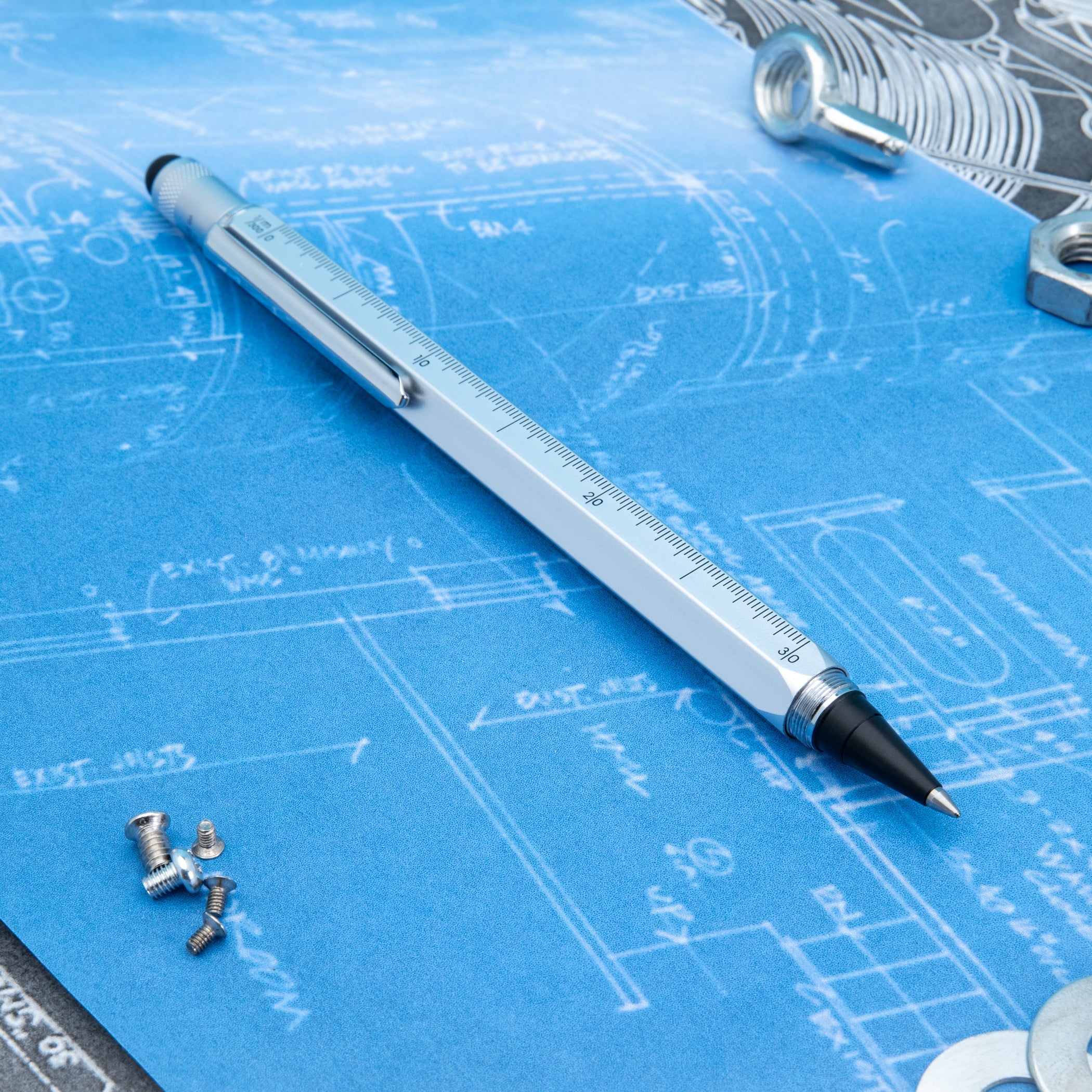 Rollerball de tinta líquida Monteverde USA® Tool Pen | Plata