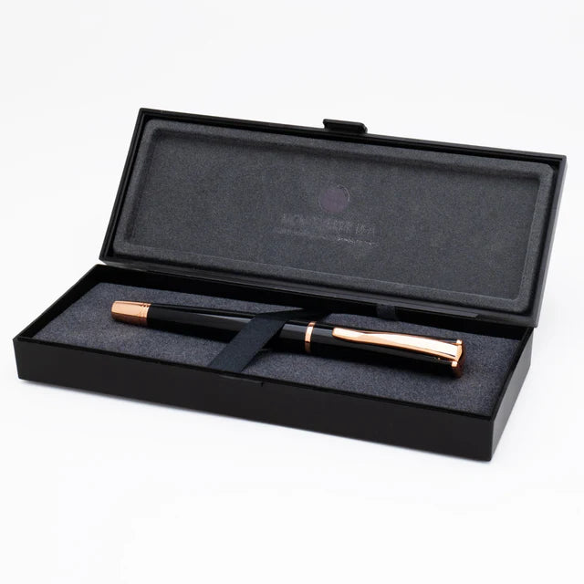 Rollerball Monteverde USA® Impressa Negra con Oro Rosa