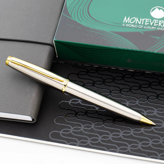 Boligrafo Monteverde USA® Aldo Domani Plata Cepillada