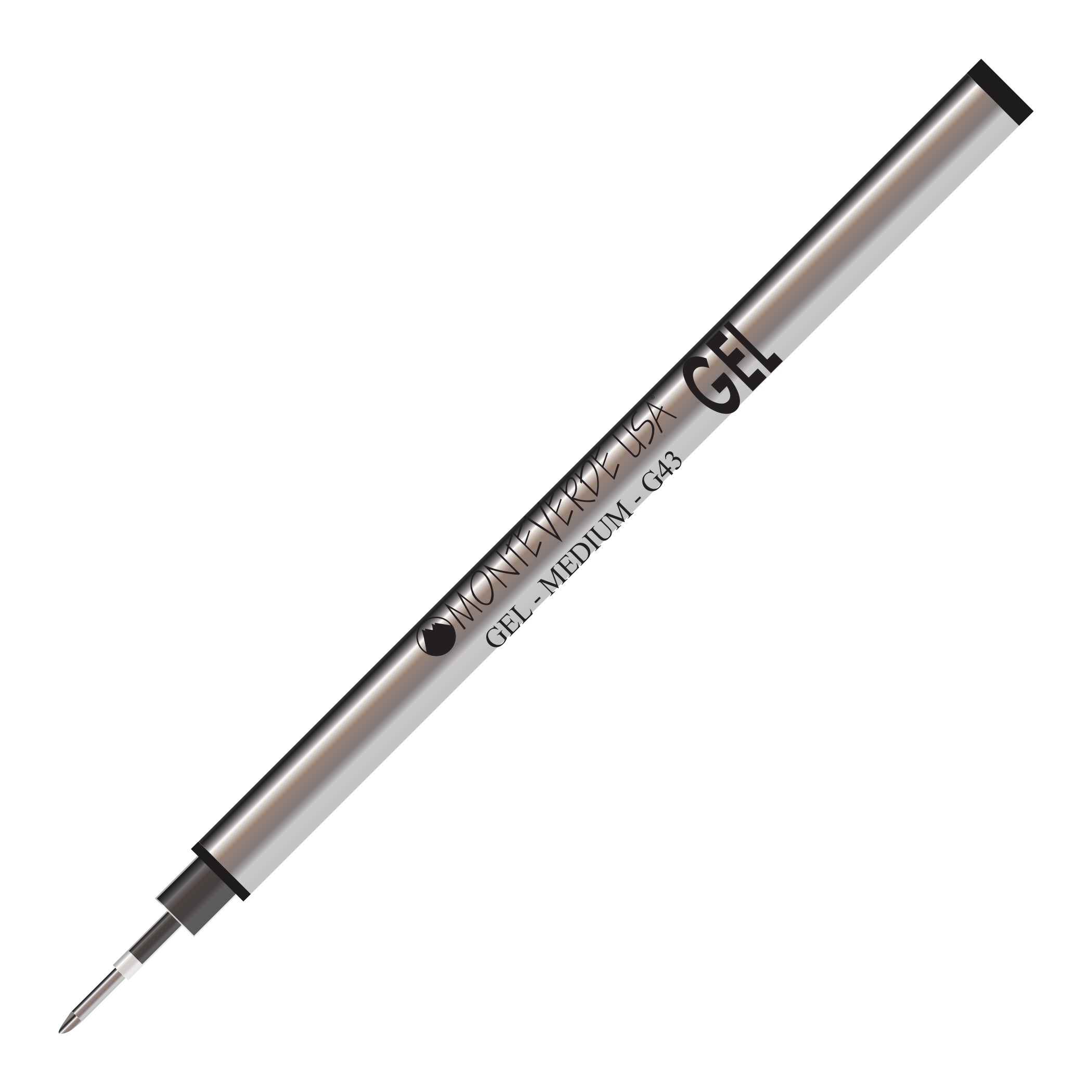 Recambio de Gel Tinta Líquida Monteverde USA® para Rollerball — Punta Fina, Pack 2 (G42)