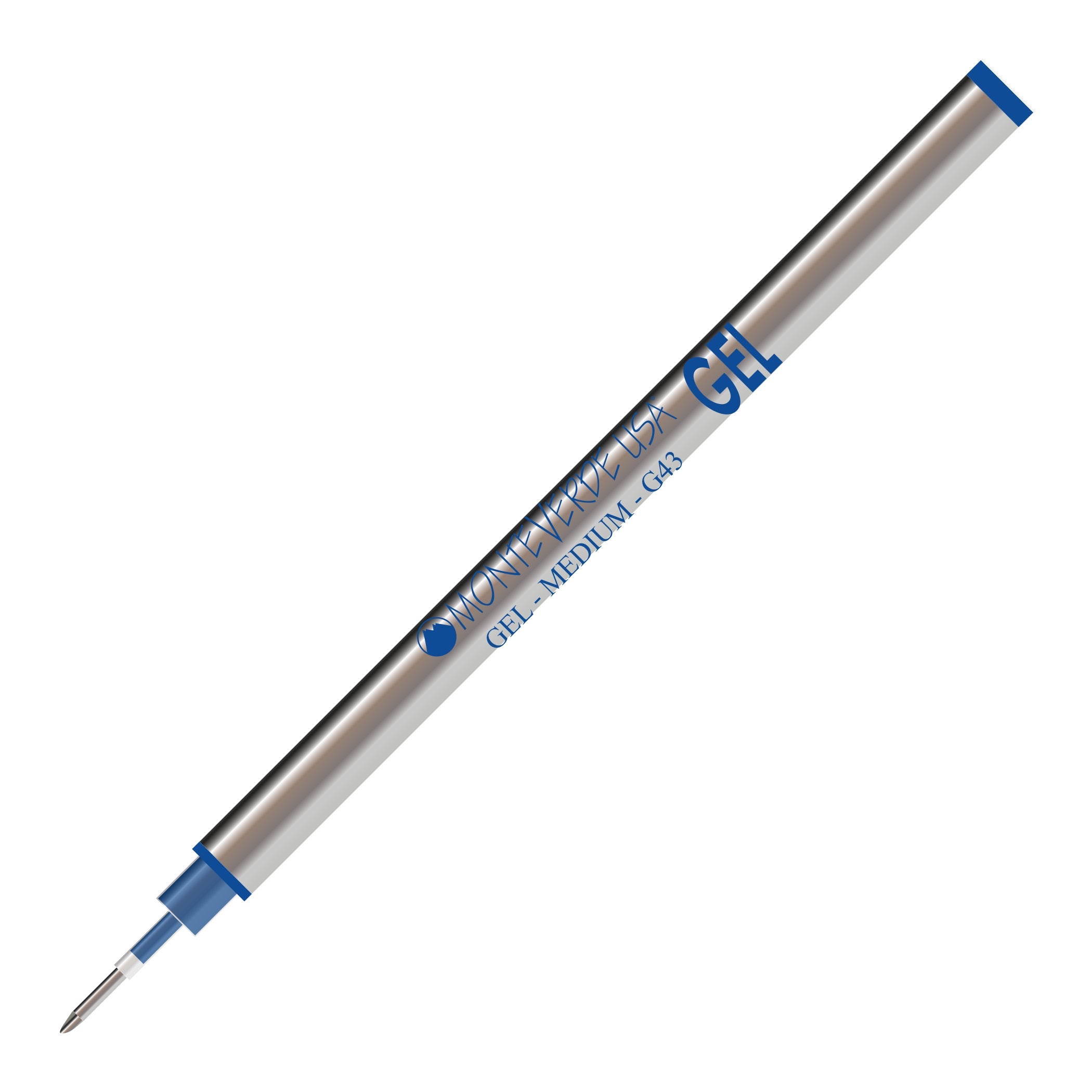 Recambio de Gel Tinta Líquida Monteverde USA® para Rollerball — Punta Media, Pack 2 (G43)