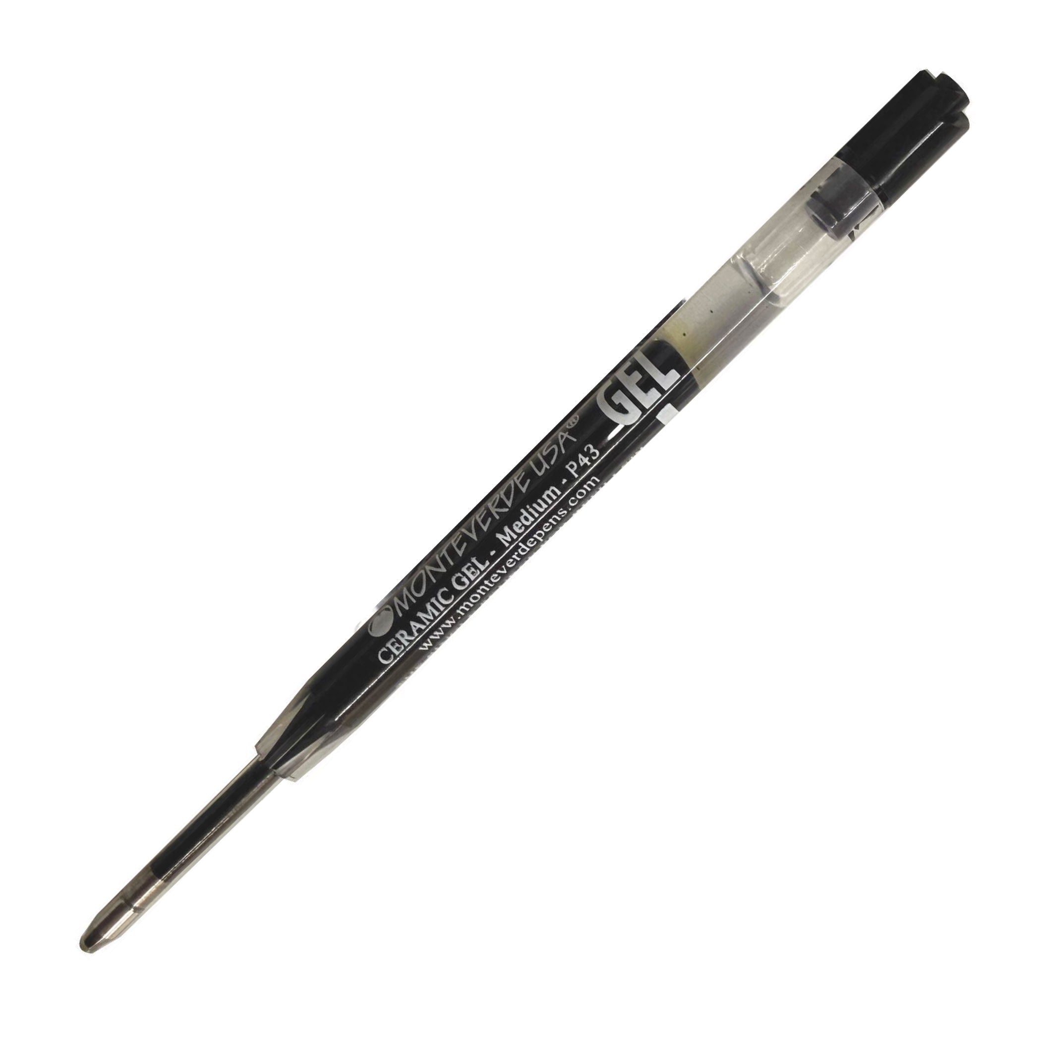 Recambio de Gel Premium Monteverde USA® compatible con Parker® — Punta Media, Tubo Plástico, Pack 6 (PP433)