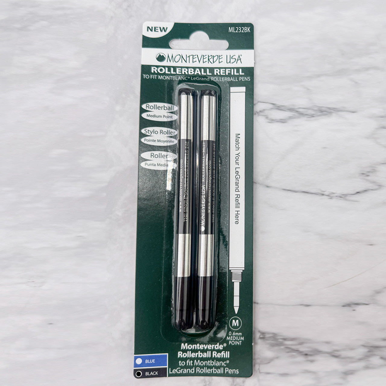 Recambio Rollerball Monteverde USA® compatible con Montblanc® LeGrand (ML23)