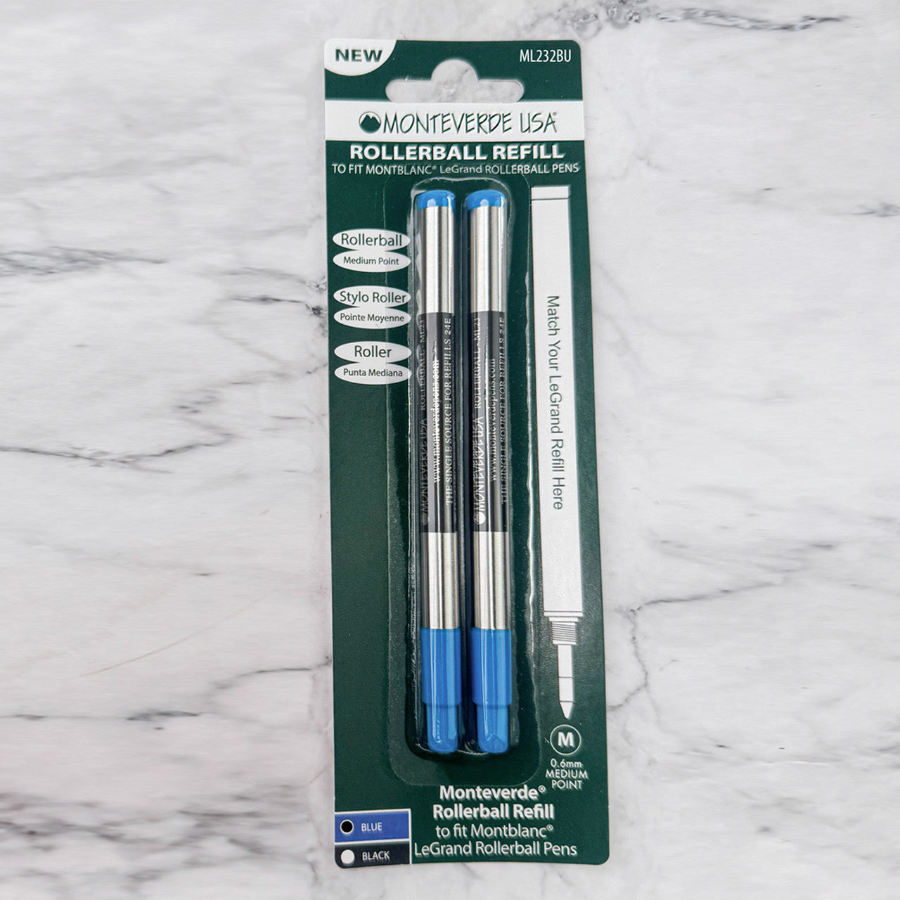 Recambio Rollerball Monteverde USA® compatible con Montblanc® LeGrand (ML23)