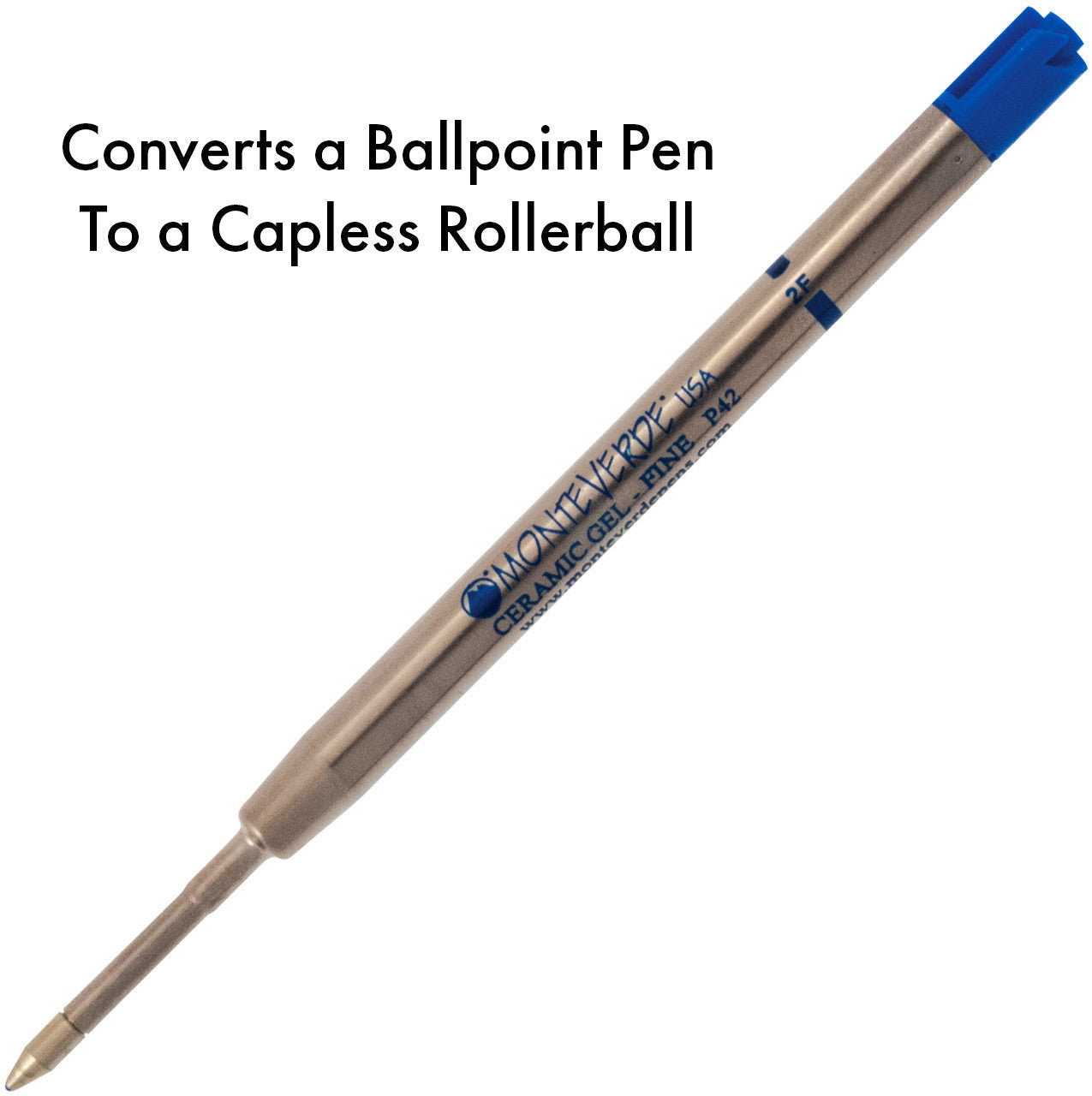 Recambio de Gel Cerámico Capless Monteverde USA® compatible con Parker® — Punta Fina, Pack 6 (P42)